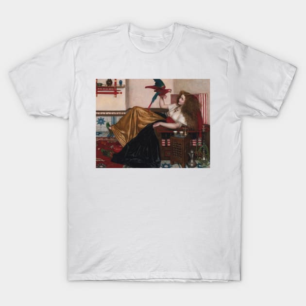 The Lady of the Tooti-Nameh or The Legend of the Parrot by Valentine Cameron Prinsep T-Shirt by Classic Art Stall